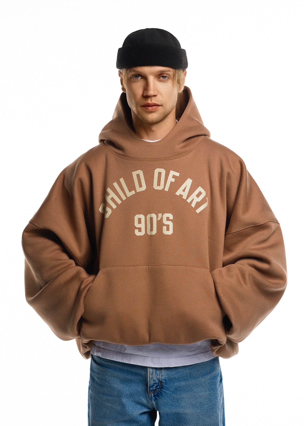 CHILD OF ART 90’s Hoodie – Brown Edition