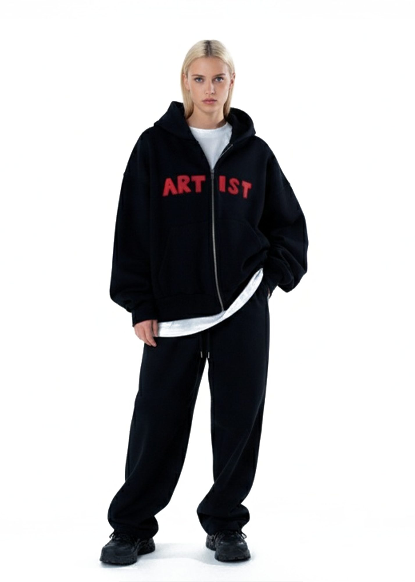 ARTIST Statement Hoodie — Black/Red Edition