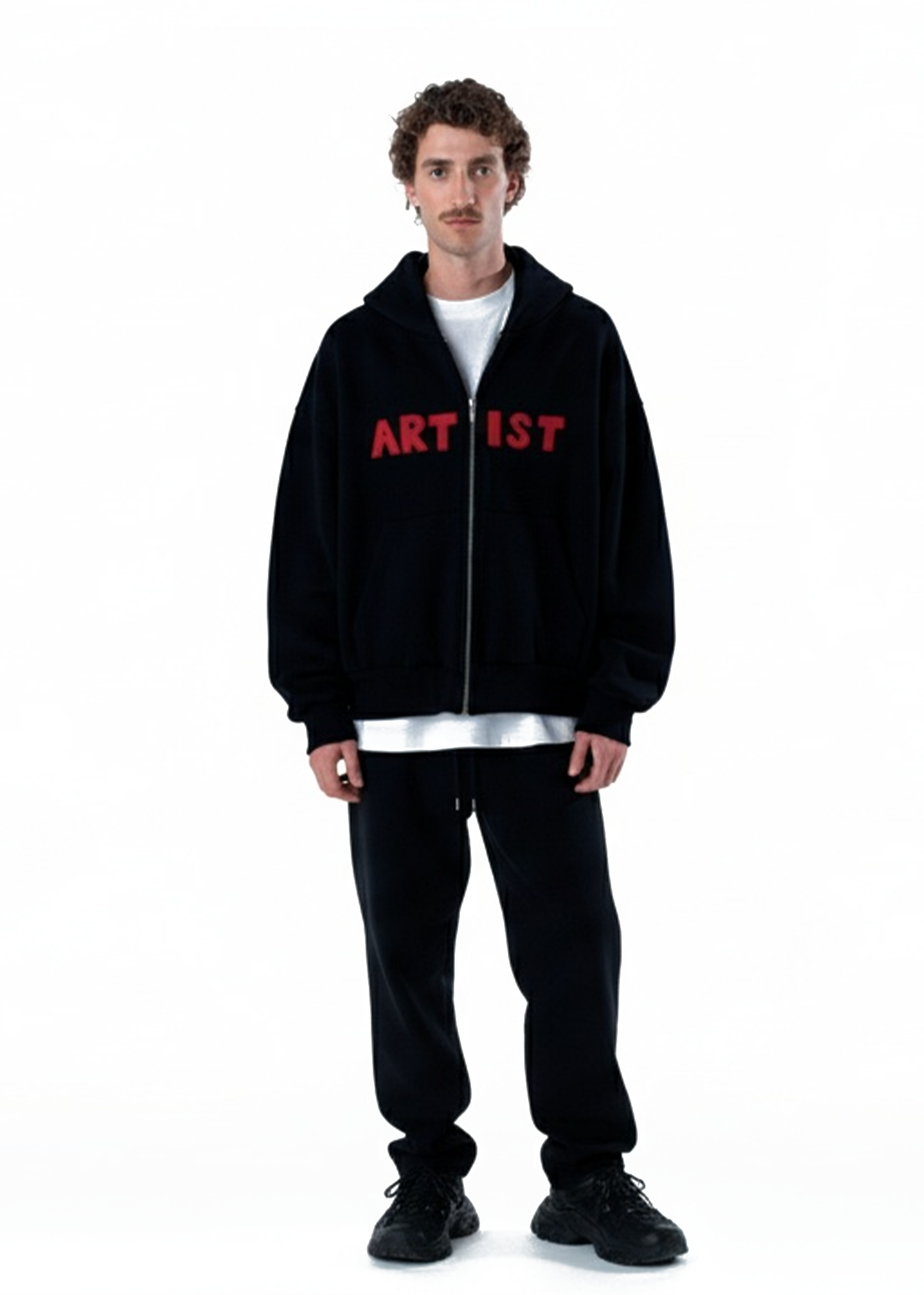 ARTIST Statement Hoodie — Black/Red Edition