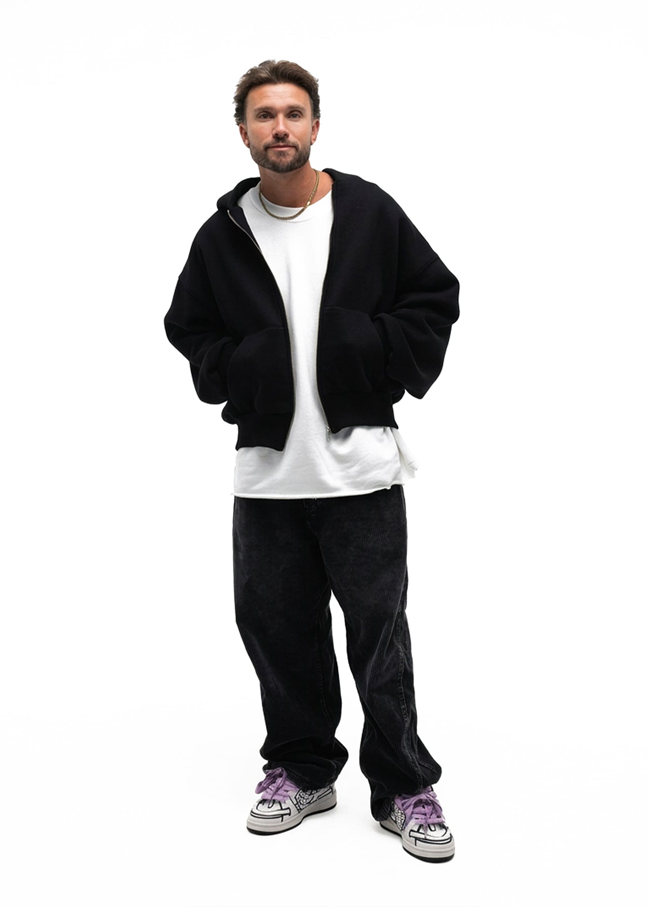The One Zip Hoodie — Black