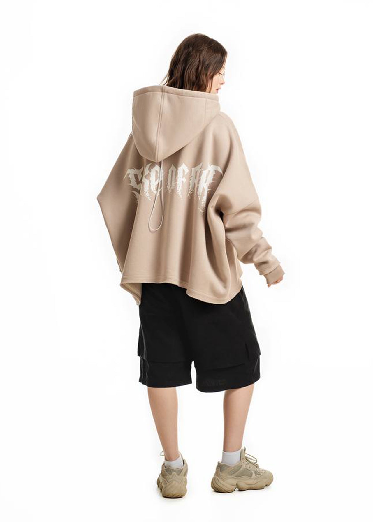SAKE OF ART Grunge Hoodie —  Beige