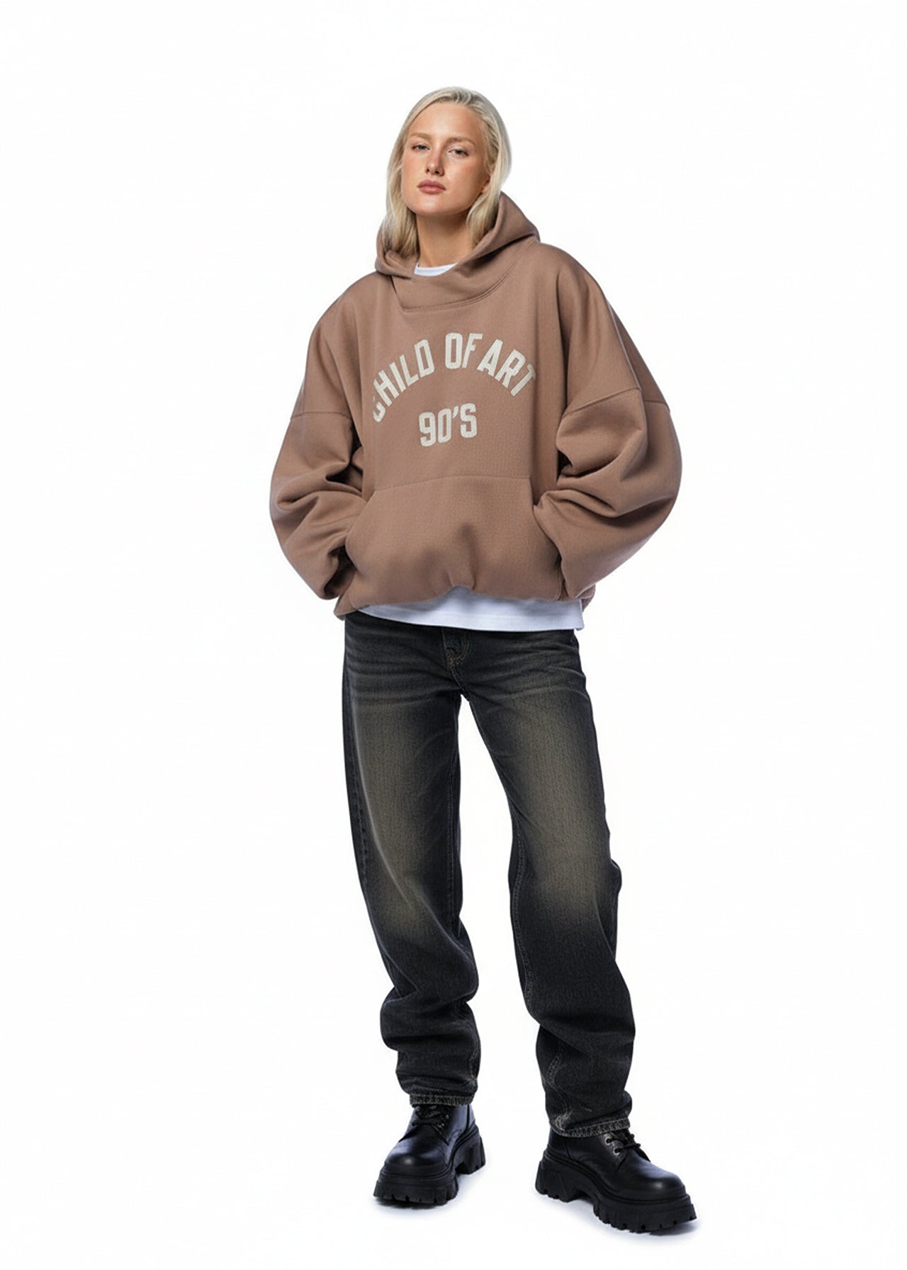 CHILD OF ART 90's Hoodie — Bison